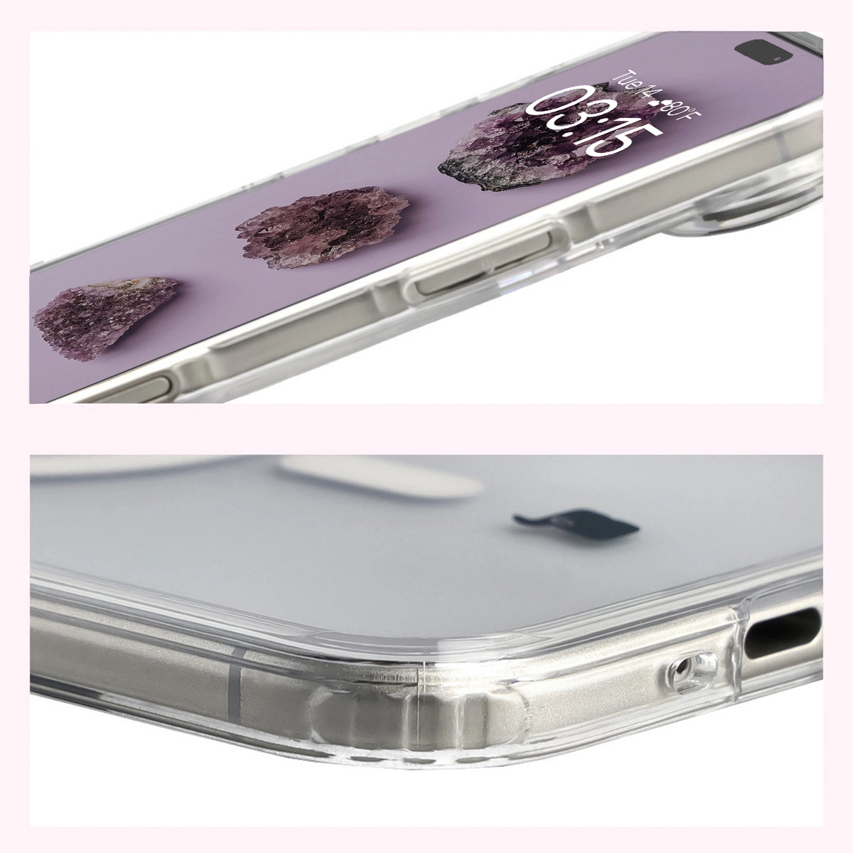 Wzmocnione narożniki i podwyższone ranty ekranu w etui Bizon Case CrystalO do Apple iPhone Air